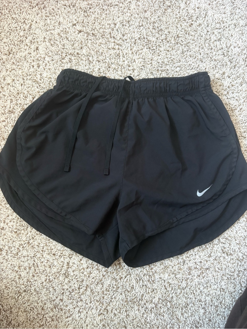 Nike Women's Black Athletic Running Shorts with Drawstring